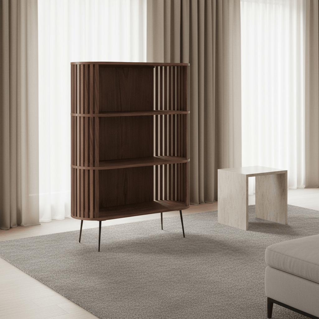 Henrich Bookshelf Natural Oil Cabinets & Chests| Moe's Home