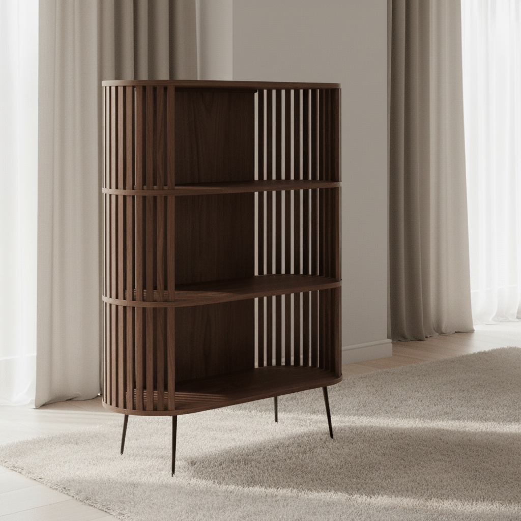 Henrich Bookshelf Natural Oil Cabinets & Chests| Moe's Home