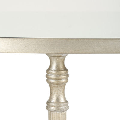 Henzler 106 W x 76 H x 106 D Round Coffee Table with Mirror Top - Al Rugaib Furniture