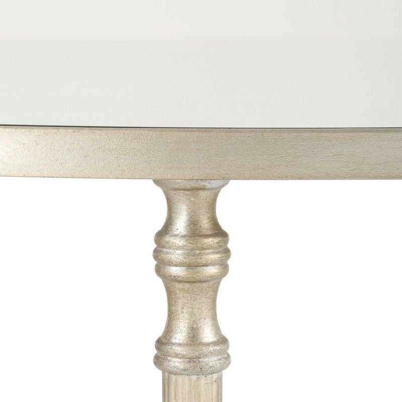 Henzler 106 W x 76 H x 106 D Round Coffee Table with Mirror Top - Al Rugaib Furniture