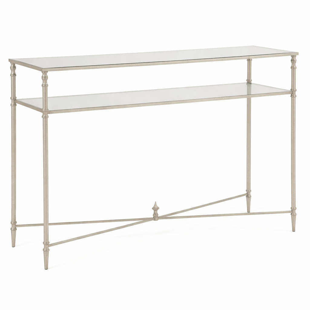 Henzler 114 W x 83 H x 35 D Silver Rectangle Console Table with Mirror Top Consoles & Sideboards| Uttermost