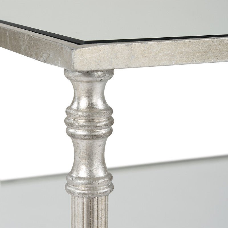 Henzler 121 W x 48 H x 71 D Silver Rectangle Coffee Table with Mirror Top Coffee Tables| Uttermost