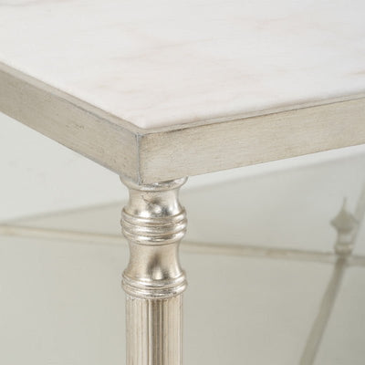 Henzler 126 W x 47 H x 126 D Square Coffee Table with Marble Top - Al Rugaib Furniture