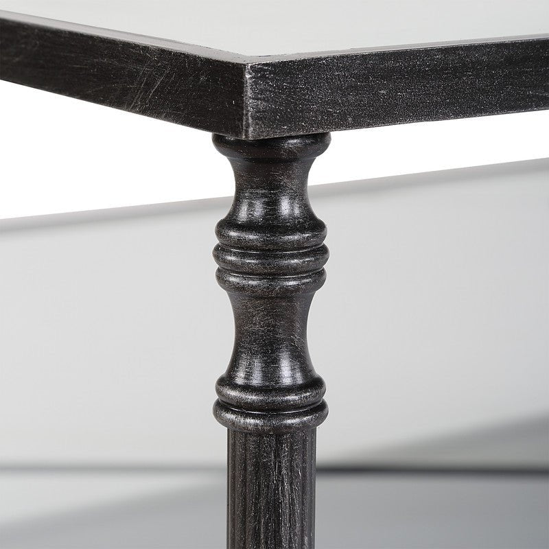Henzler 169 W x 48 H x 108 D Black Rectangle Coffee Table with Mirror Top Coffee Tables| Uttermost
