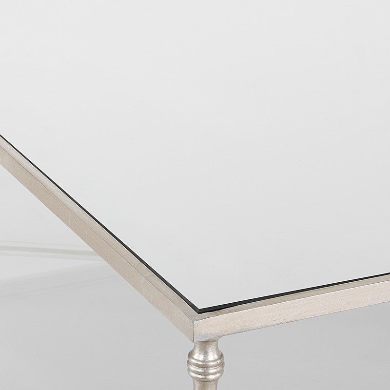 Henzler 169 W x 48 H x 108 D Silver Rectangle Coffee Table with Mirror Top Coffee Tables| Uttermost