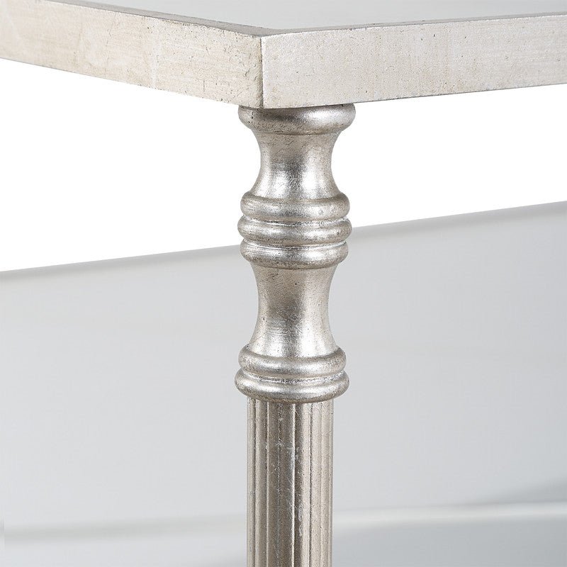 Henzler 181 W x 48 H x 91 D Silver Rectangle Coffee Table with Mirror Top Coffee Tables| Uttermost