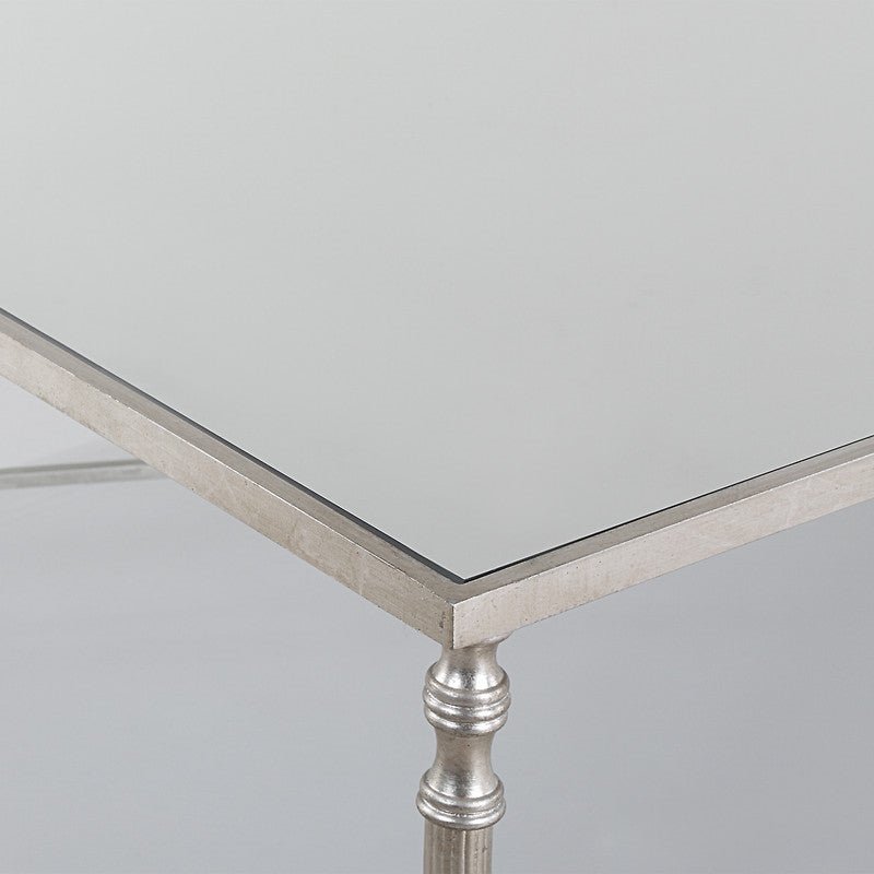 Henzler 181 W x 48 H x 91 D Silver Rectangle Coffee Table with Mirror Top Coffee Tables| Uttermost