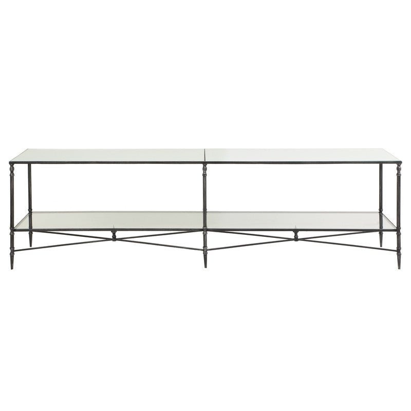 Henzler 200 W x 56 H x 48 D Black Tv unit with Mirror Top TV Units| Uttermost