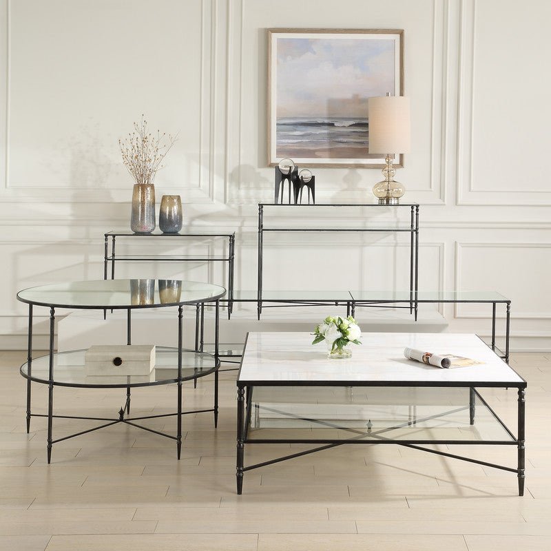 Henzler 200 W x 56 H x 48 D Silver Tv unit with Mirror Top TV Units| Uttermost