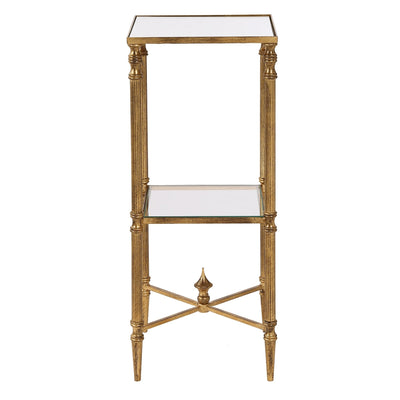 Henzler 25 W x 63 H x 25 D Square Accent Table with Mirror Top - Al Rugaib Furniture