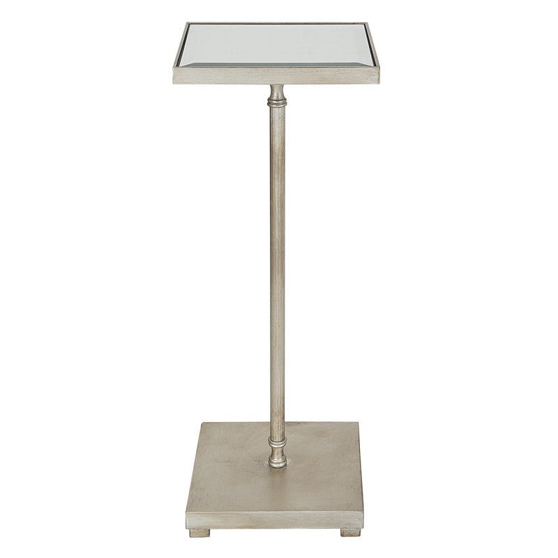 Henzler 26 W x 60 H x 26 D Silver Square Accent Table with Mirror Top Accent & End Tables| Uttermost