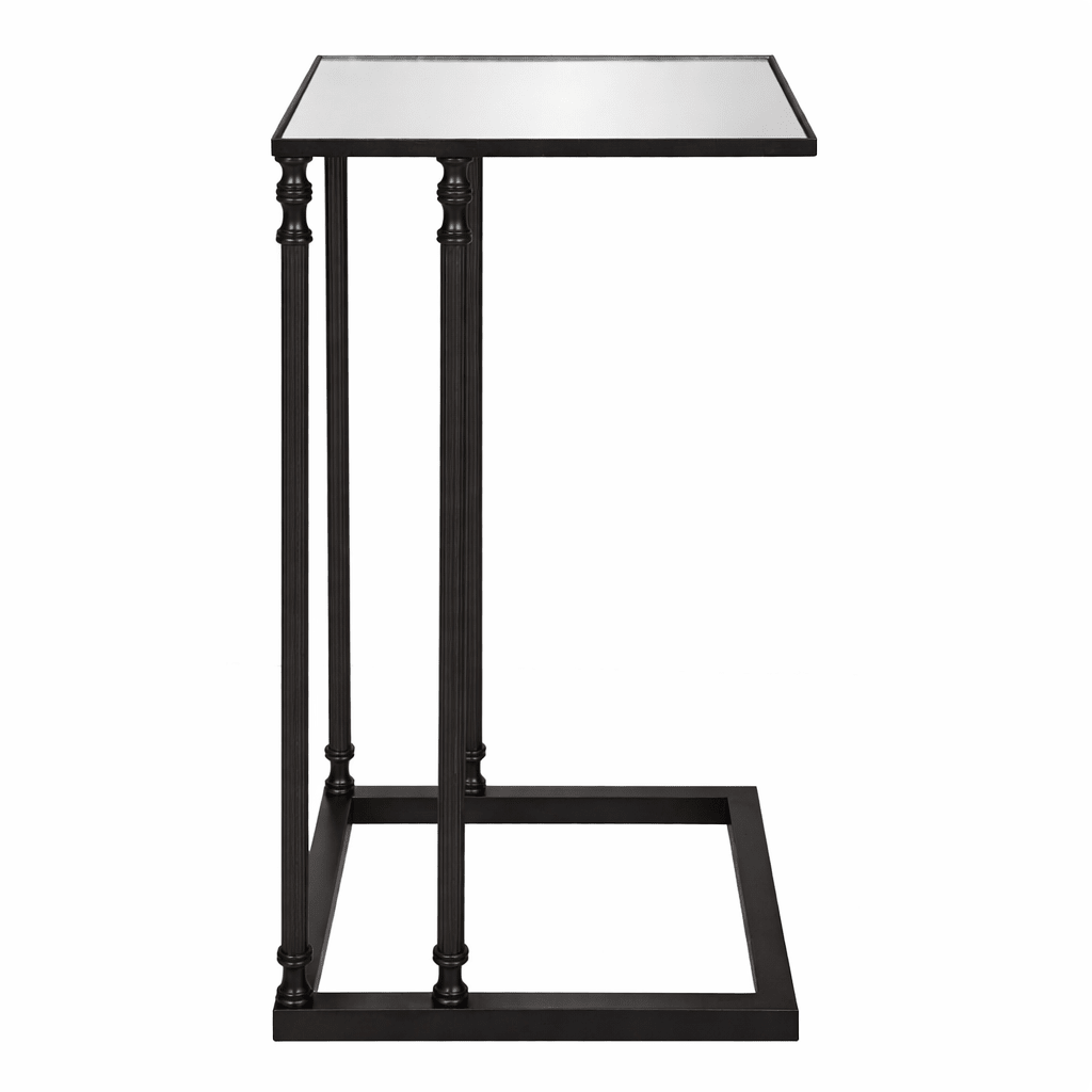 Henzler 30 W x 63 H x 33 D Black Rectangle C Table with Mirror Top Accent & End Tables| Uttermost