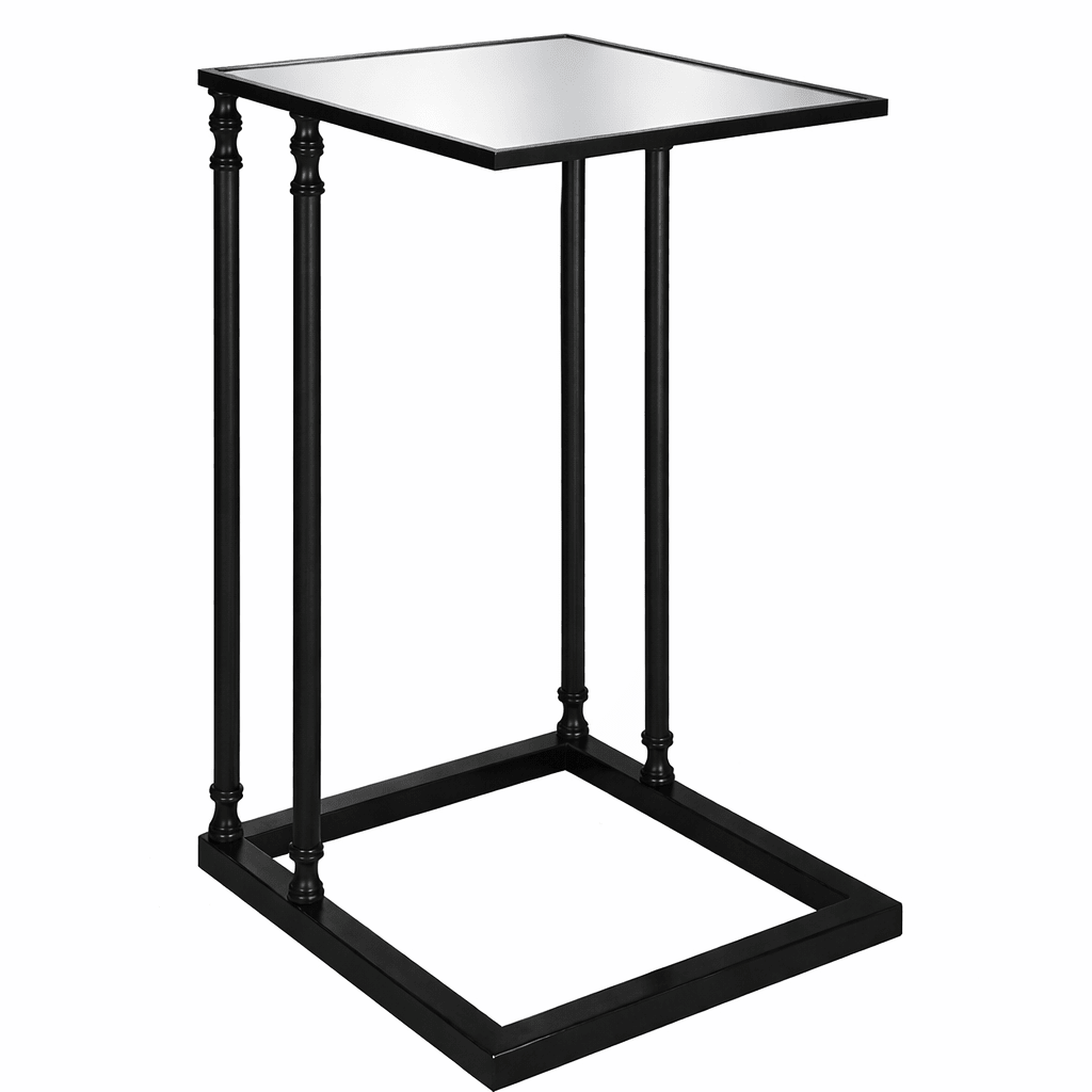 Henzler 30 W x 63 H x 33 D Black Rectangle C Table with Mirror Top Accent & End Tables| Uttermost