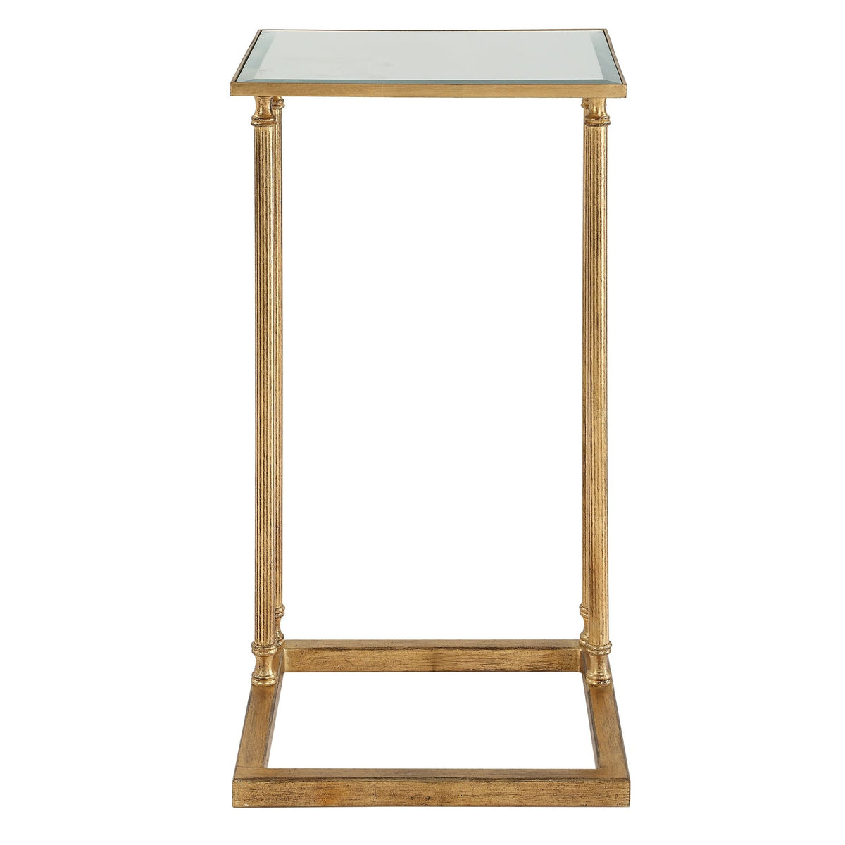 Henzler 30 W x 63 H x 33 D Gold Rectangle C Table Table with Beveled Top Accent & End Tables| Uttermost