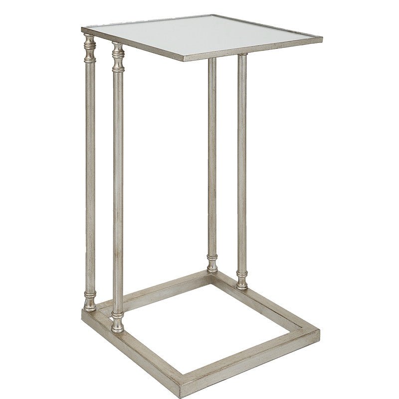 Henzler 30 W x 63 H x 33 D Silver Rectangle C Table with Mirror Top Accent & End Tables| Uttermost