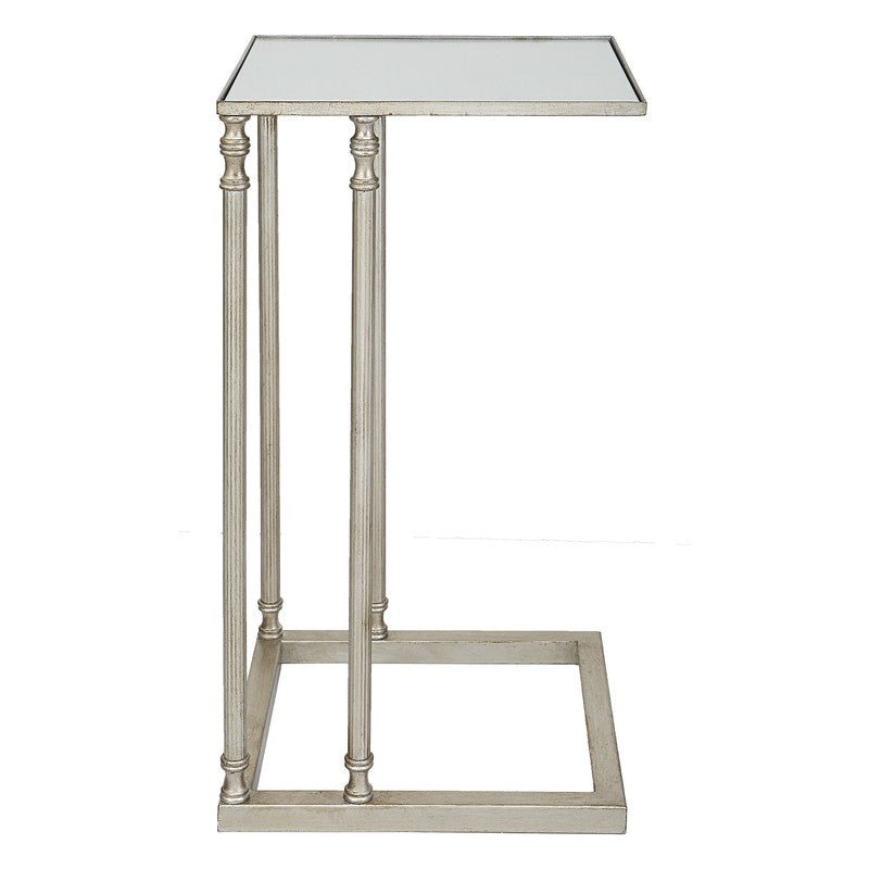 Henzler 30 W x 63 H x 33 D Silver Rectangle C Table with Mirror Top Accent & End Tables| Uttermost