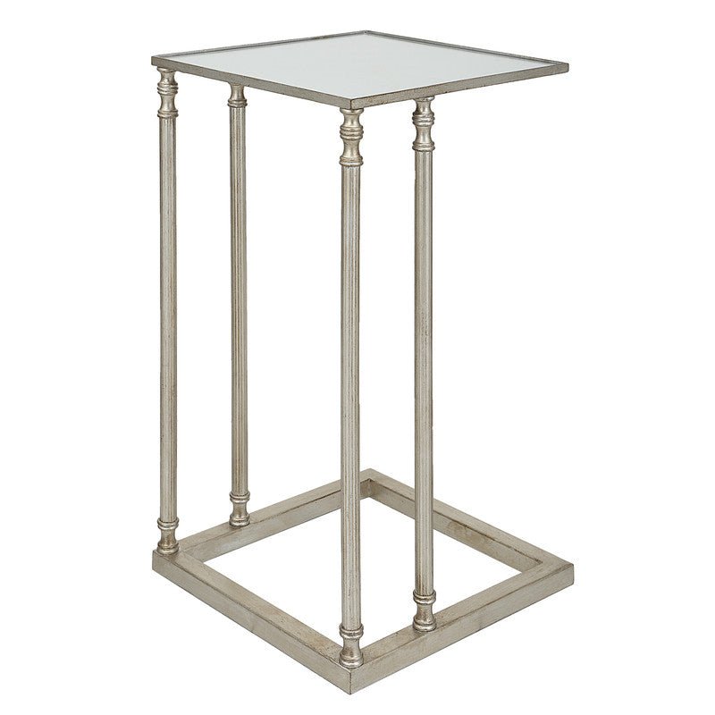 Henzler 30 W x 63 H x 33 D Silver Rectangle C Table with Mirror Top Accent & End Tables| Uttermost