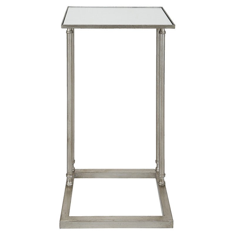Henzler 30 W x 63 H x 33 D Silver Rectangle C Table with Mirror Top Accent & End Tables| Uttermost