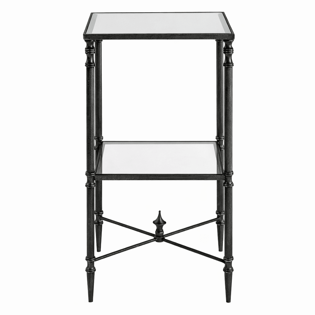 Henzler 33 W x 63 H x 33 D Black Square Accent Table with Marble Top Accent & End Tables| Uttermost