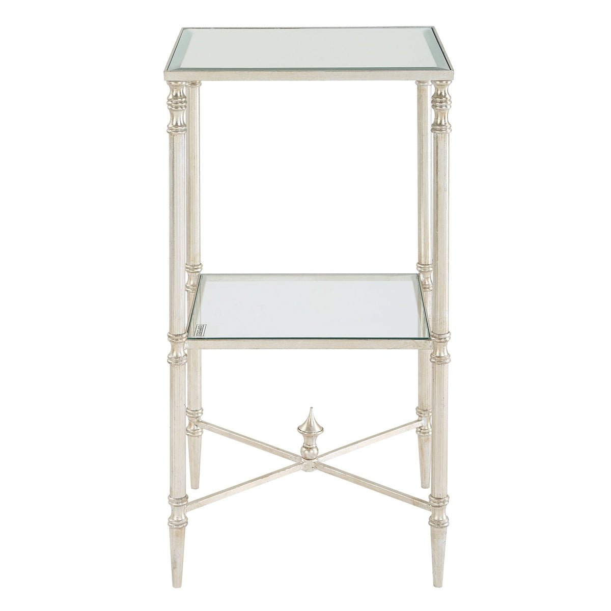 Henzler 33 W x 63 H x 33 D Silver Square Accent Table with Beveled Top Accent & End Tables| Uttermost