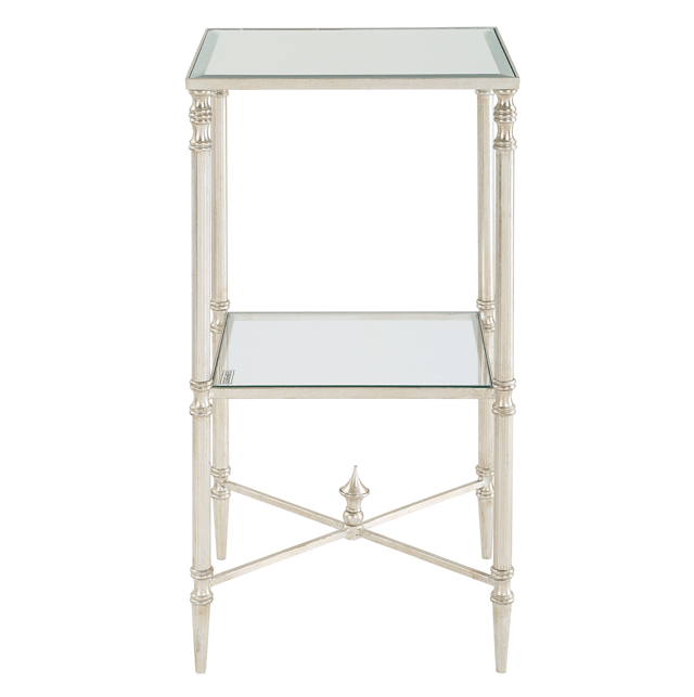 Henzler 33 W x 63 H x 33 D Silver Square Accent Table with Marble Top Accent & End Tables| Uttermost