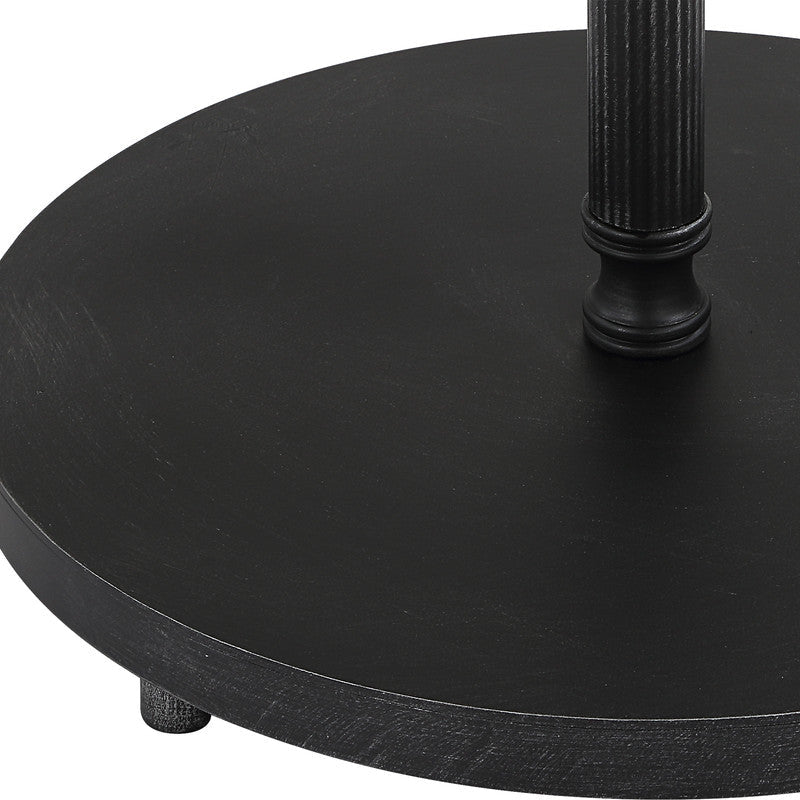 Henzler 35 W x 58 H x 35 D Black Round Accent Table with Mirror Top Accent & End Tables| Uttermost