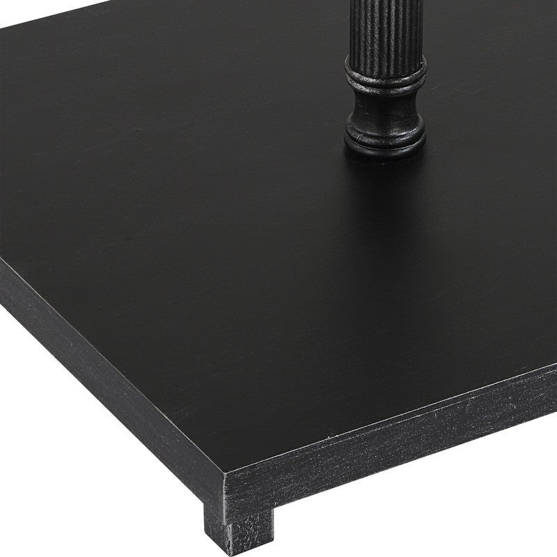 Henzler 35 W x 58 H x 35 D Black Square Accent Table with Mirror Top Accent & End Tables| Uttermost