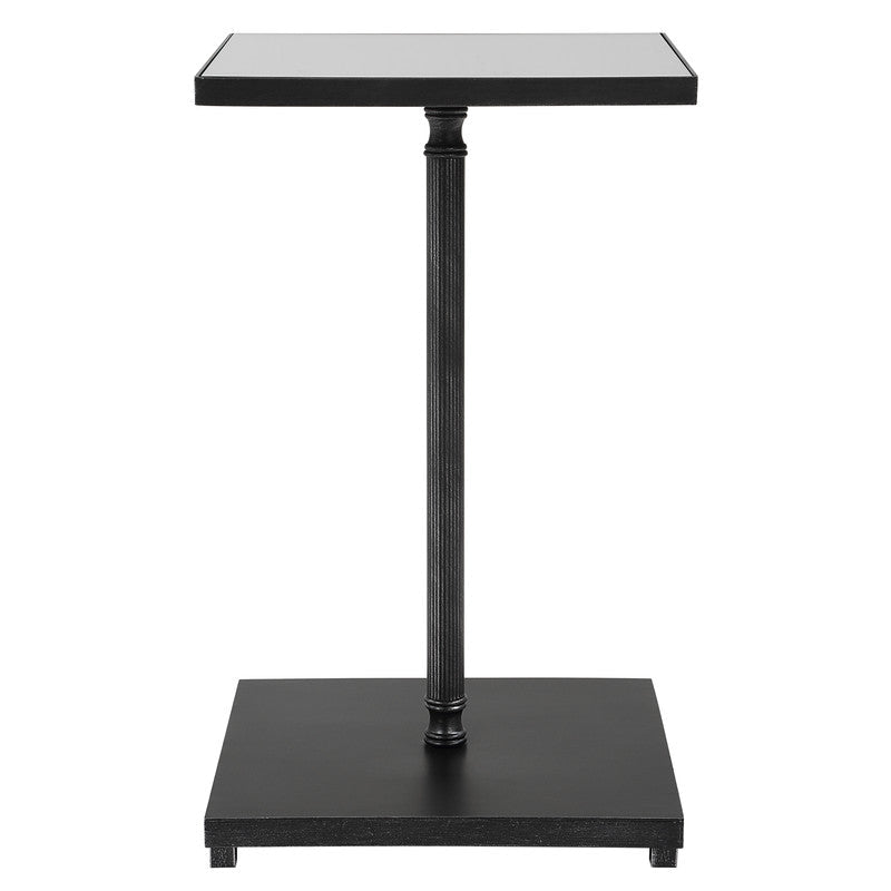 Henzler 35 W x 58 H x 35 D Black Square Accent Table with Mirror Top Accent & End Tables| Uttermost