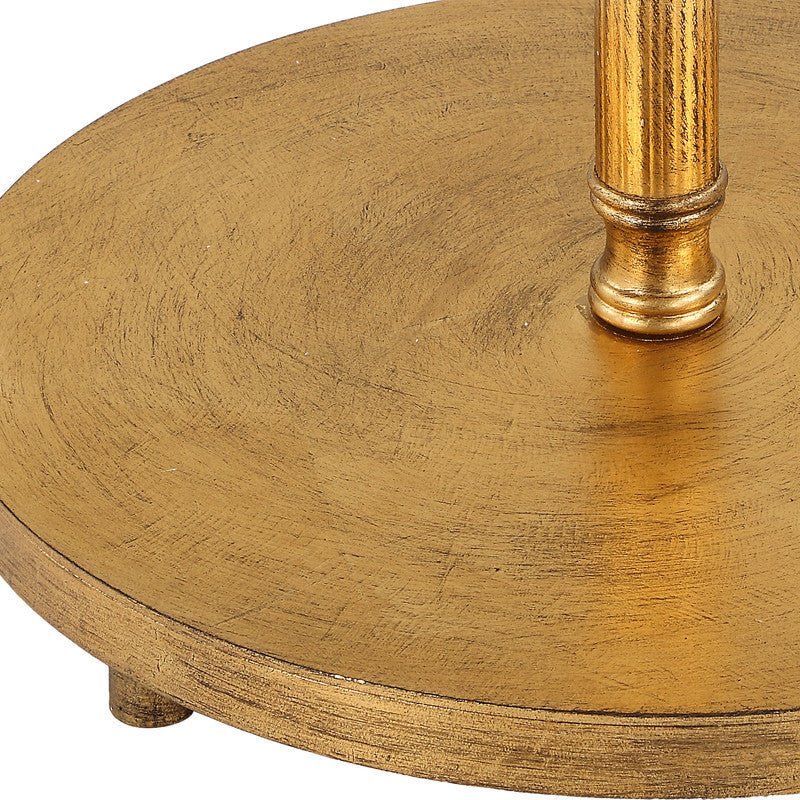 Henzler 35 W x 58 H x 35 D Gold Round Accent Table with Mirror Top Accent & End Tables| Uttermost