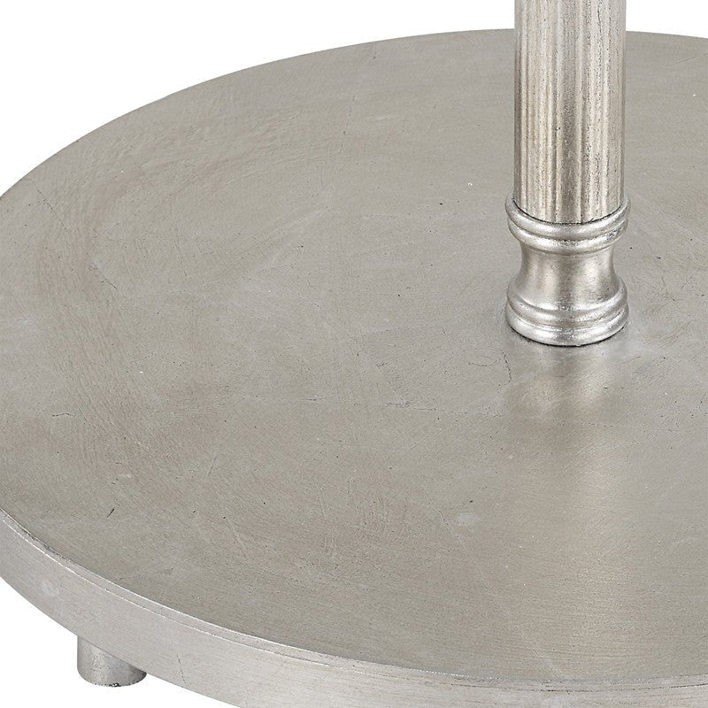 Henzler 35 W x 58 H x 35 D Silver Round Accent Table with Mirror Top Accent & End Tables| Uttermost