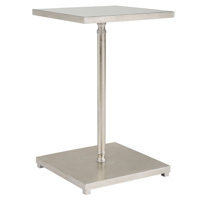 Henzler 35 W x 58 H x 35 D Silver Square Accent Table with Mirror Top Accent & End Tables| Uttermost