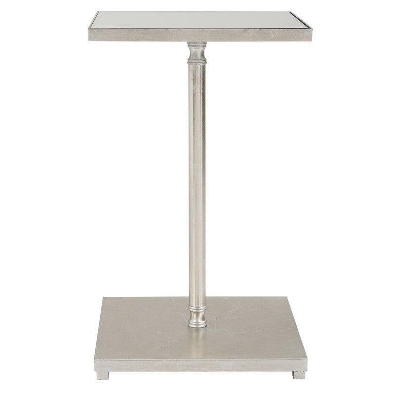 Henzler 35 W x 58 H x 35 D Silver Square Accent Table with Mirror Top Accent & End Tables| Uttermost