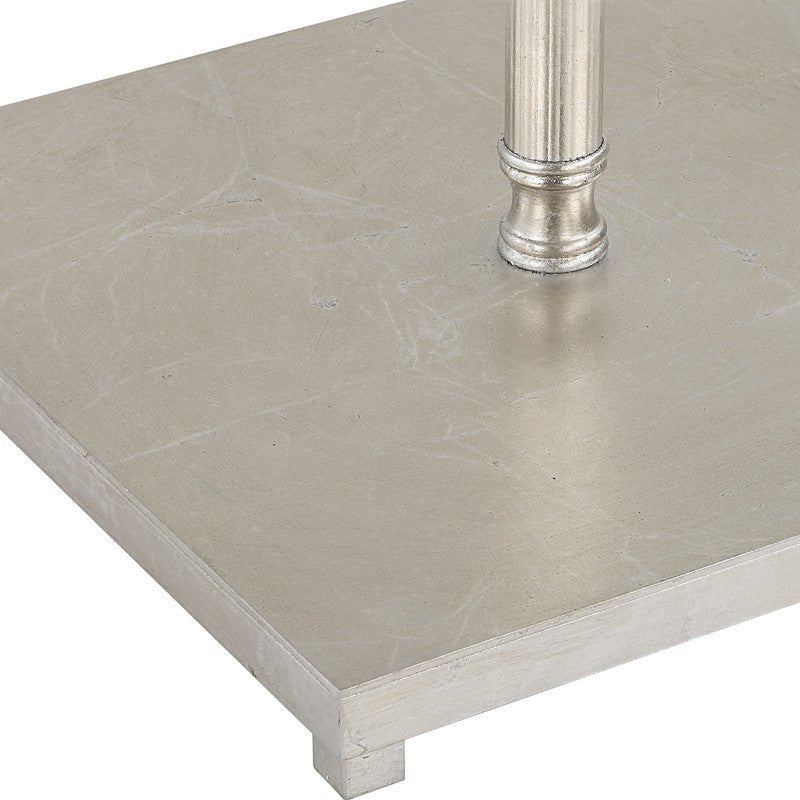 Henzler 35 W x 58 H x 35 D Silver Square Accent Table with Mirror Top Accent & End Tables| Uttermost