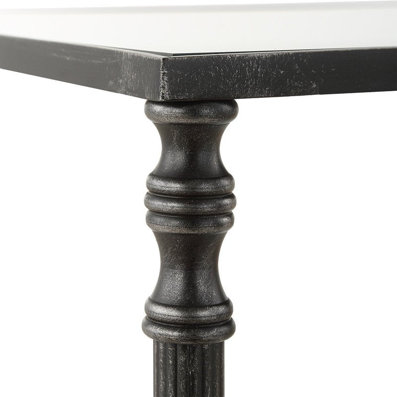 Henzler 45 W x 66 H x 45 D Black Square End Table with Mirror Top Accent & End Tables| Uttermost