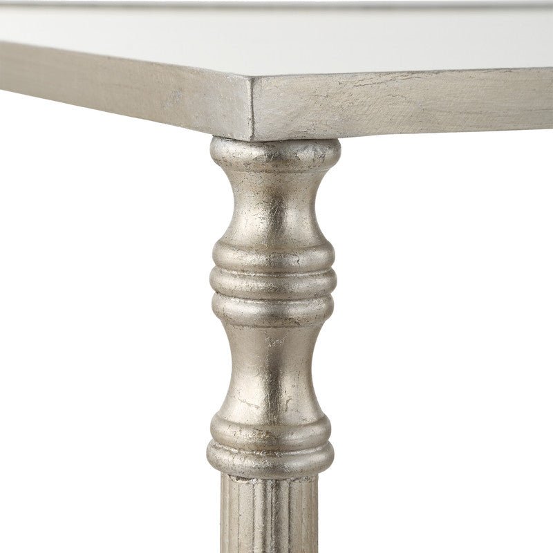 Henzler 45 W x 66 H x 45 D Silver Square End Table with Mirror Top Accent & End Tables| Uttermost