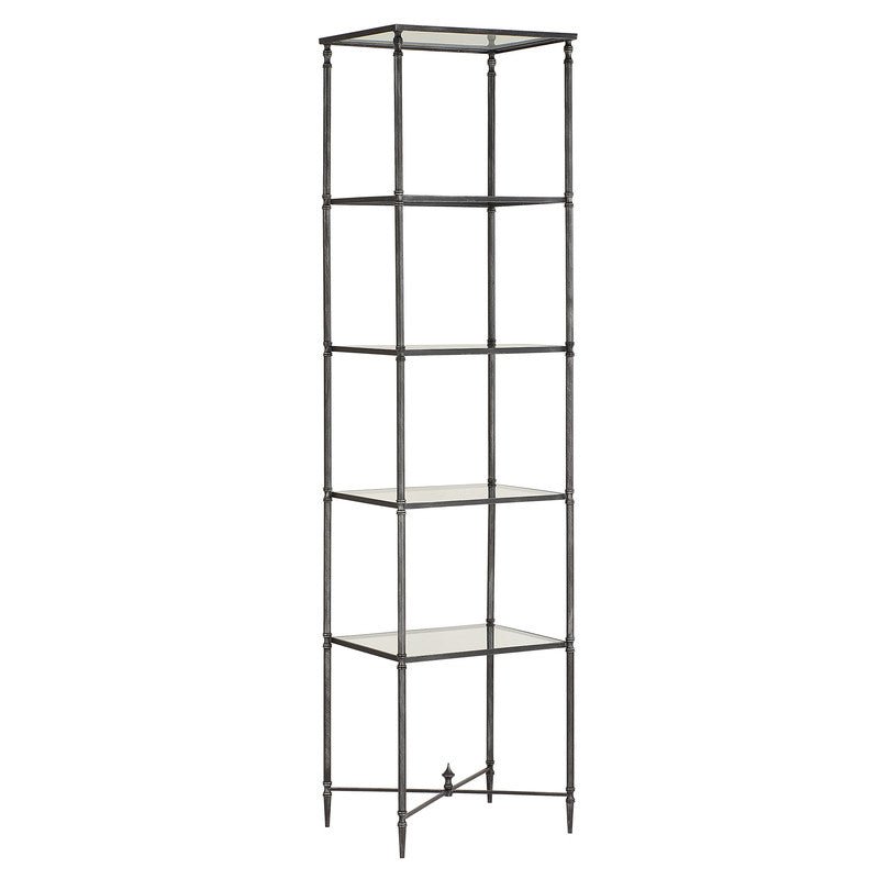 Henzler 50 W x 203 H x 40 D Black 5 Shelfs Etagere Shelves| Uttermost