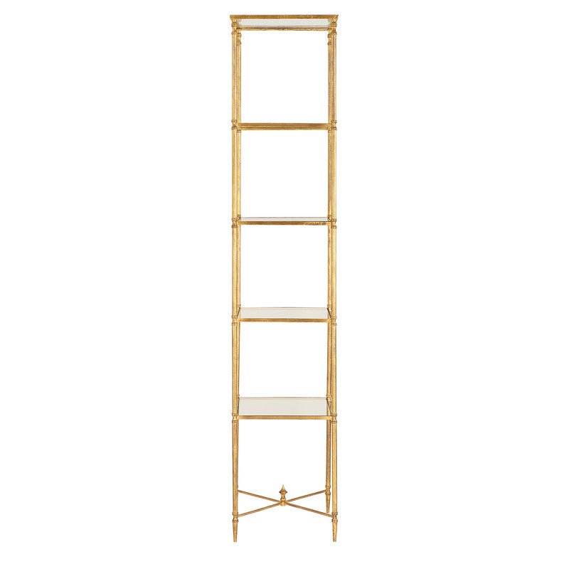 Henzler 50 W x 203 H x 40 D Gold 5 Shelfs Etagere Shelves| Uttermost