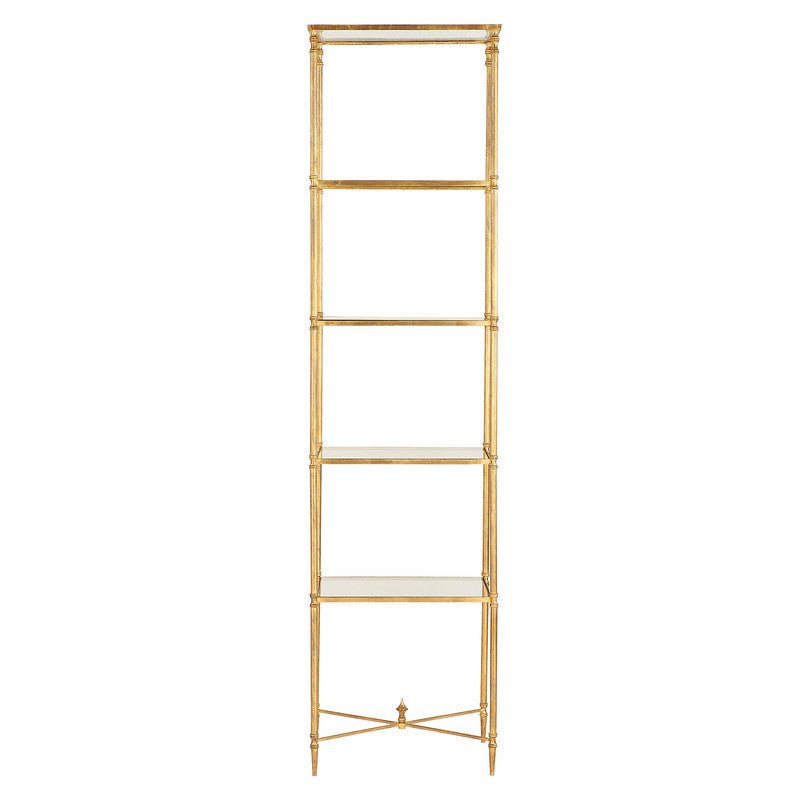 Henzler 50 W x 203 H x 40 D Gold 5 Shelfs Etagere Shelves| Uttermost