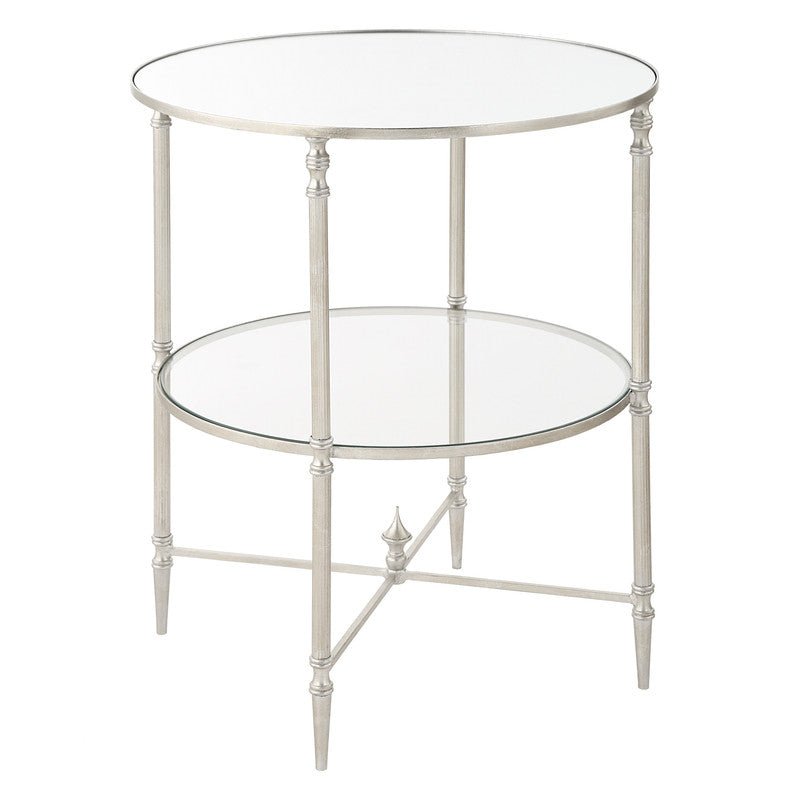 Henzler 55 W x 66 H x 55 D Silver Round Accent Table with Mirror Top Accent & End Tables| Uttermost