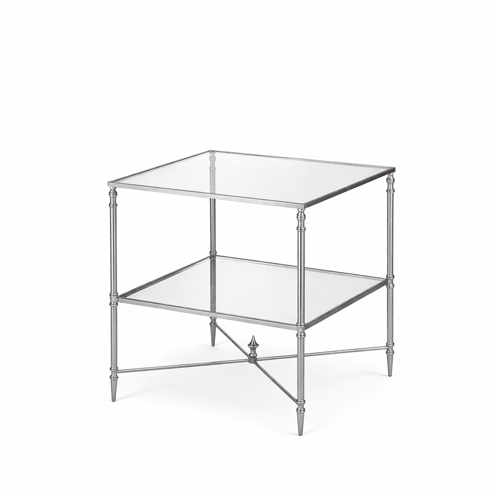 Henzler 60 W x 48 H x 60 D Silver Square End Table with Mirror Top Accent & End Tables| Uttermost