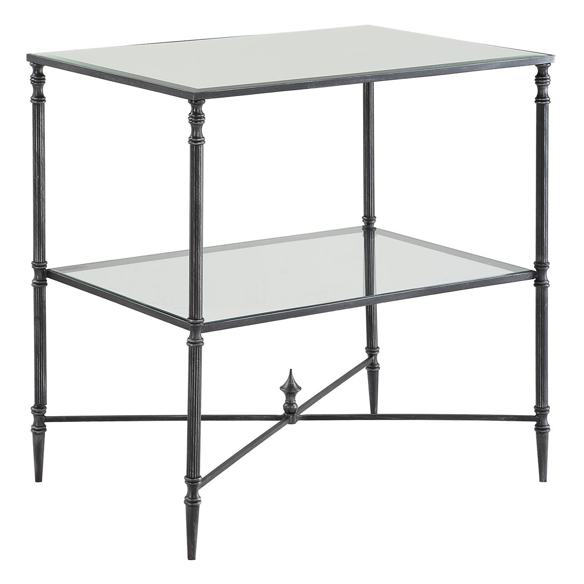 Henzler 65 W x 66 H x 45 D Black Rectangle End Table with Beveled Top Coffee Tables| Uttermost