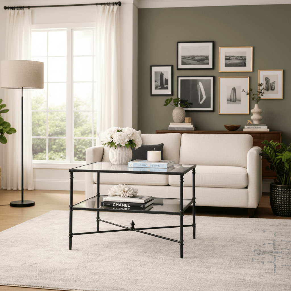 Henzler 65 W x 66 H x 45 D Black Rectangle End Table with Beveled Top Coffee Tables| Uttermost