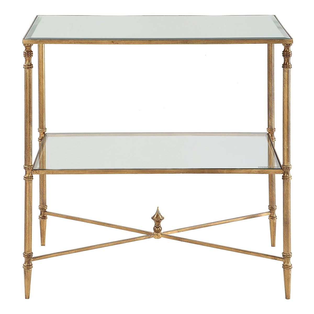 Henzler 65 W x 66 H x 45 D Gold Rectangle End Table with Beveled Top Coffee Tables| Uttermost