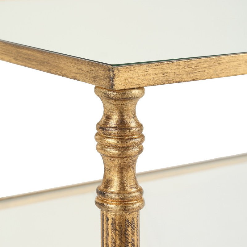 Henzler 91 W x 60 H x 35 D Rectangle Accent Table with Mirror Top - Al Rugaib Furniture