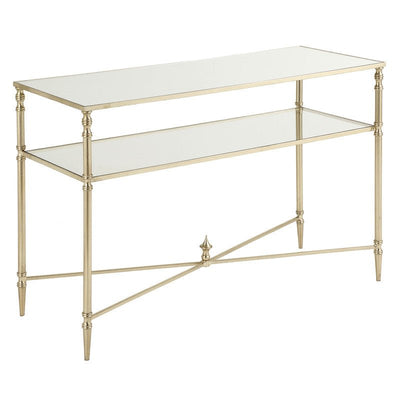 Henzler 91 W x 60 H x 35 D Rectangle Accent Table with Mirror Top - Al Rugaib Furniture