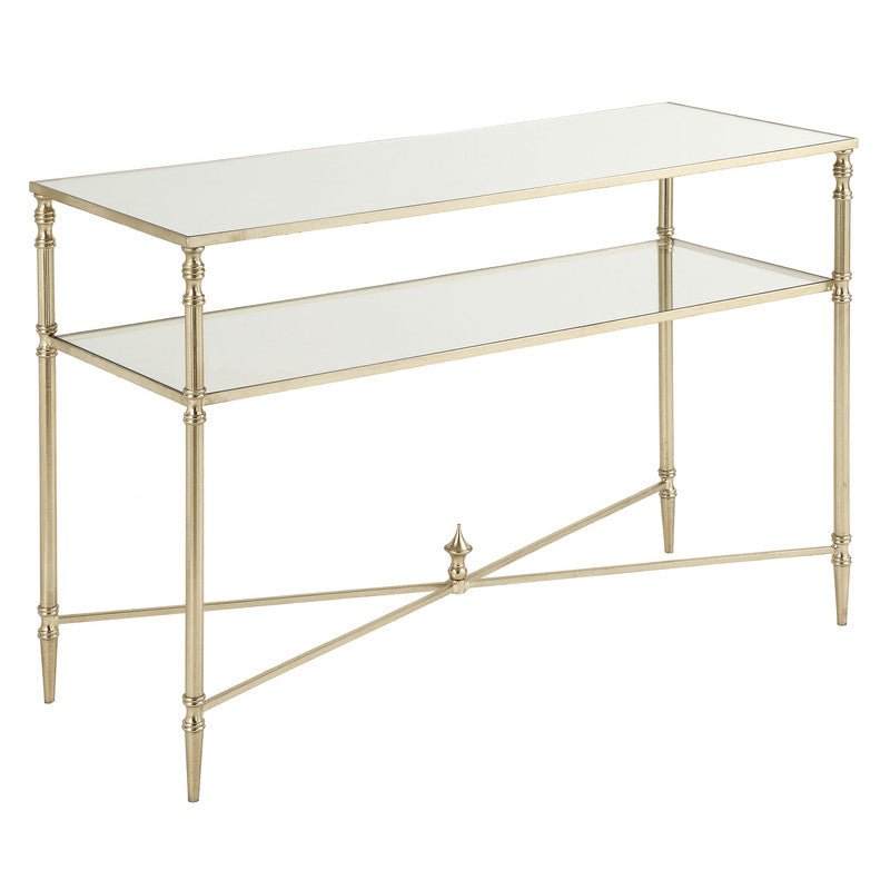 Henzler 91 W x 60 H x 35 D Rectangle Accent Table with Mirror Top - Al Rugaib Furniture