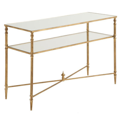 Henzler 91 W x 60 H x 35 D Rectangle Accent Table with Mirror Top - Al Rugaib Furniture