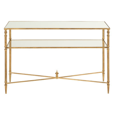 Henzler 91 W x 60 H x 35 D Rectangle Accent Table with Mirror Top - Al Rugaib Furniture