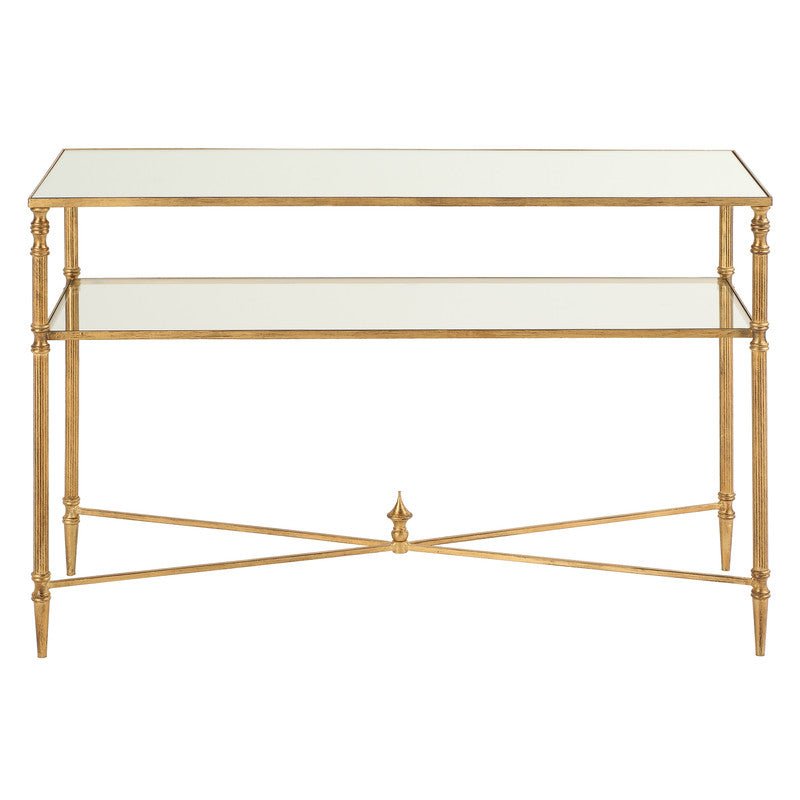 Henzler 91 W x 60 H x 35 D Rectangle Accent Table with Mirror Top - Al Rugaib Furniture