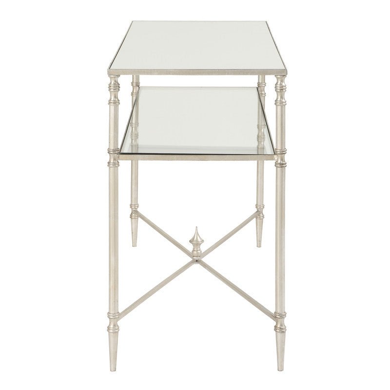 Henzler 91 W x 60 H x 35 D Rectangle Accent Table with Mirror Top - Al Rugaib Furniture